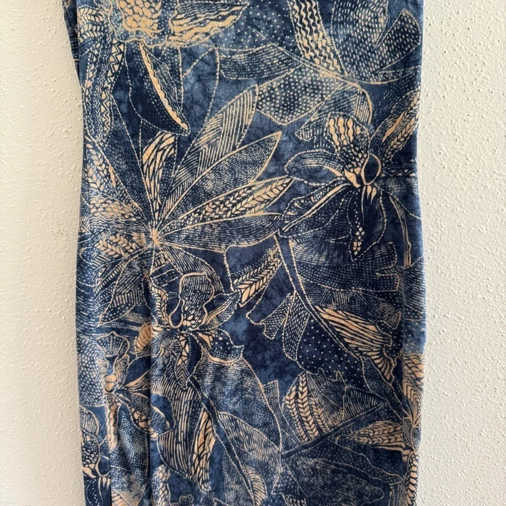 Lauren Ralph Lauren Blue Floral Midi Dress XS
